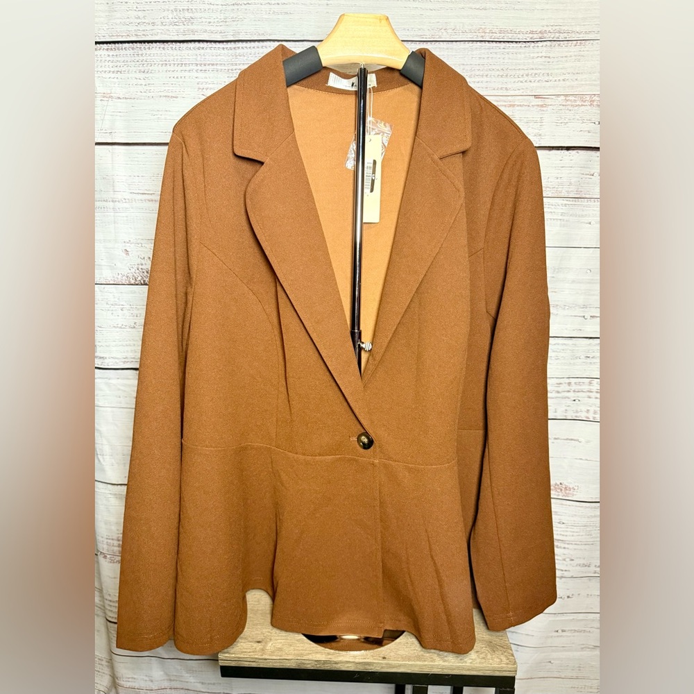 Elegant Women's Tan Blazer by Agnes Orinda (0370)